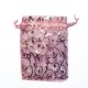 Sachet organza rose décoration plante