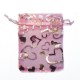 Sachet organza rose décoration coeur
