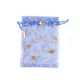 Sachet organza bleu décoration noël