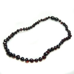 Collier d'ambre pour bébé couleur cerise