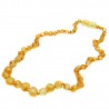 Collier d'ambre bébé, miel brut