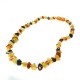 Collier ambre bébé multicolore