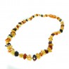 Collier ambre bébé multicolore
