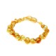 Bracelet ambre bébé perle ronde citron