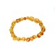 Bracelet ambre bébé perle ronde miel