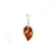 Pendentif en ambre cognac et argent 925/1000