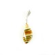 Pendentif en Ambre multicolore et Argent 925/1000 - Pièce Unique