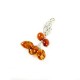 Pendentif en Argent et perle d'ambre naturel