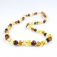 Collier Ambre Adulte perle multicolore