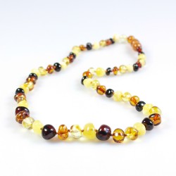 Collier Ambre Adulte perle multicolore