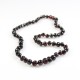 Collier Ambre Adulte perle cerise