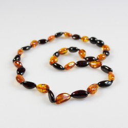 Collier Ambre pour Adulte couleur cerise et cognac