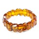 Bracelet d'ambre adulte cognac