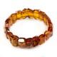 Bracelet d'ambre adulte cognac