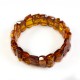Bracelet d'ambre adulte cognac