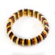 Bracelet d'ambre multicolore forme demi-lune