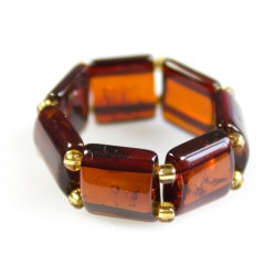 Bague tout ambre couleur miel