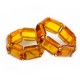 Bague tout ambre couleur miel