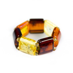 Bague tout ambre multicolore