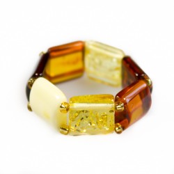 Bague tout ambre multicolore