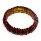 Bracelet ambre cognac demi-lune