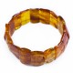 Bracelet ambre adulte forme naturel couleur miel