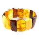 Bracelet en ambre adulte multicolore forme naturel