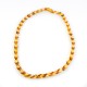 Collier d'ambre miel et citron perle losange