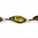 Bracelet ambre vert et argent 925/1000