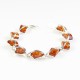 Bracelet Argent et ambre cognac