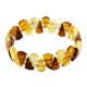 Bracelet extensible tout ambre multicolore