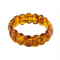 Bracelet en ambre naturel couleur cognac