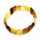 Bracelet d'ambre adulte multicolore pierre rectangulaire
