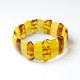 Bracelet en ambre naturel bi-colore cognac et royal