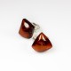 Grosse bague en ambre naturel couleur cognac