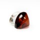 Grosse bague en ambre naturel couleur cognac