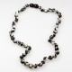 Collier ambre adulte mosaïque couleur cerise